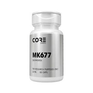 CORE SARMS MK 677 (Ibutamoren) bottle, designed for research purposes only