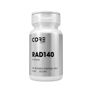CORE SARMS RAD140 (Testolone) bottle, designed for research purposes only