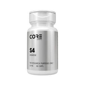 Single bottle of CORE SARMS S4 Andarine, 25mg, 60 capsules